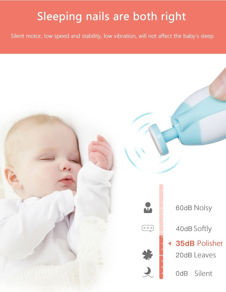 Premium 6-in-1 Electric Baby Nail Trimmer Set – Safe Infant Nail Filer, Clipper Alternative Kit with Storage Case