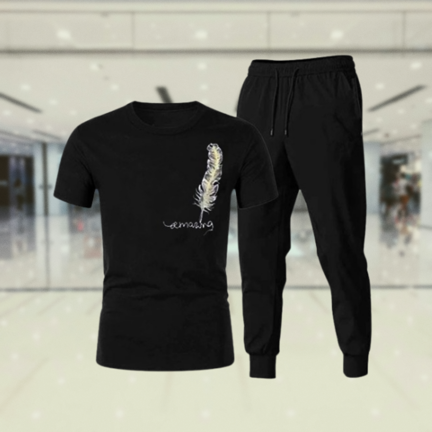 Tracksuit Amazing Trendy Smart black t shirt And Trouser For boys & Men | Fitness Training Muscle Workout Gym track suit for Men - M