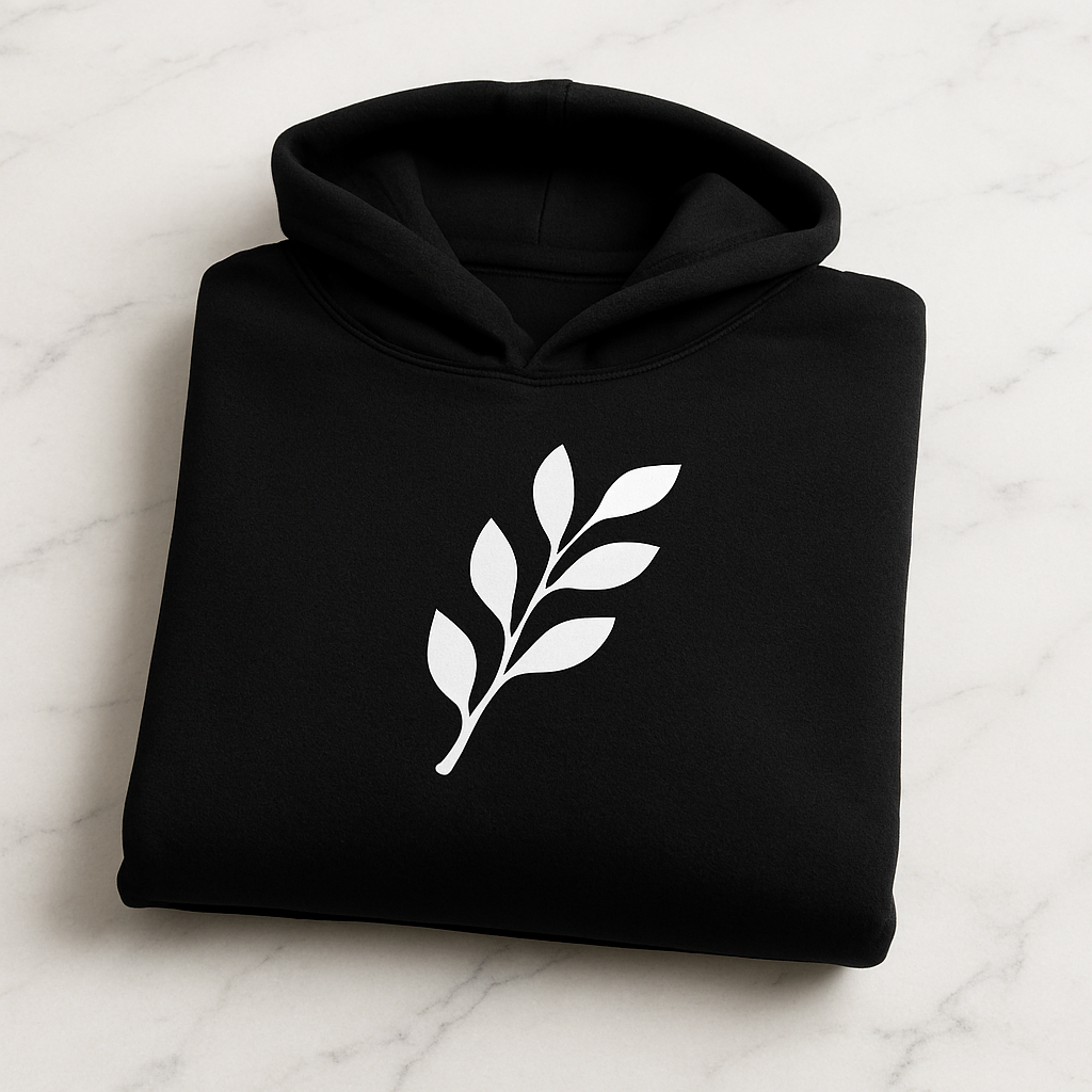 Comfortable Printed Black Hoodie for Men – Premium Fabric & Fit - MEDIUM