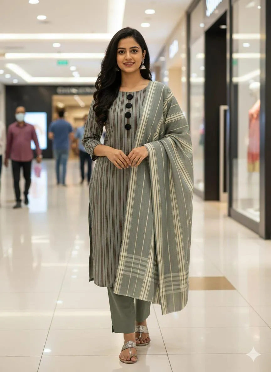 3 Pcs Women's Unstitched Printed Suit