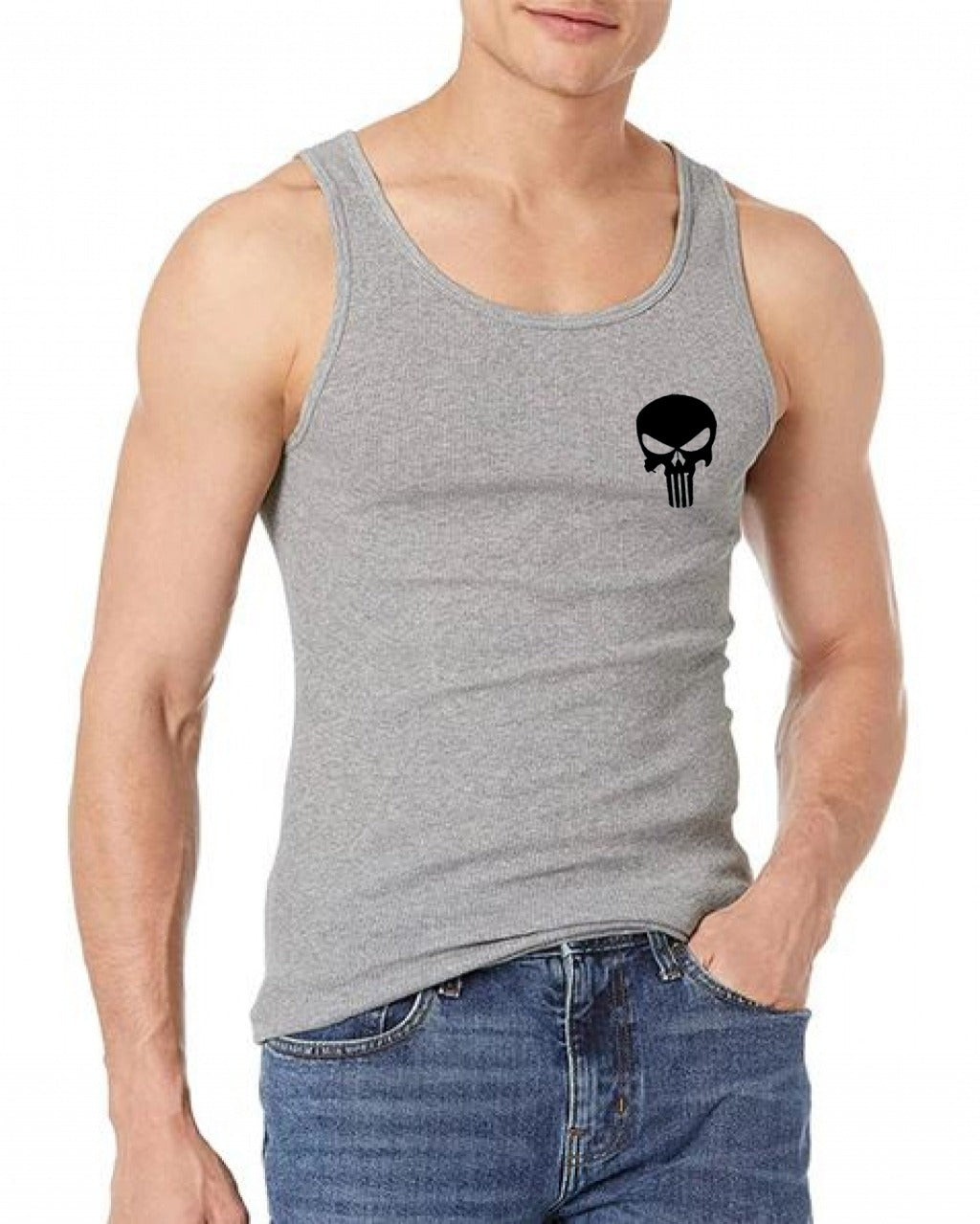 New Printed Sando Grey for MEN & Boys | Top tank - M