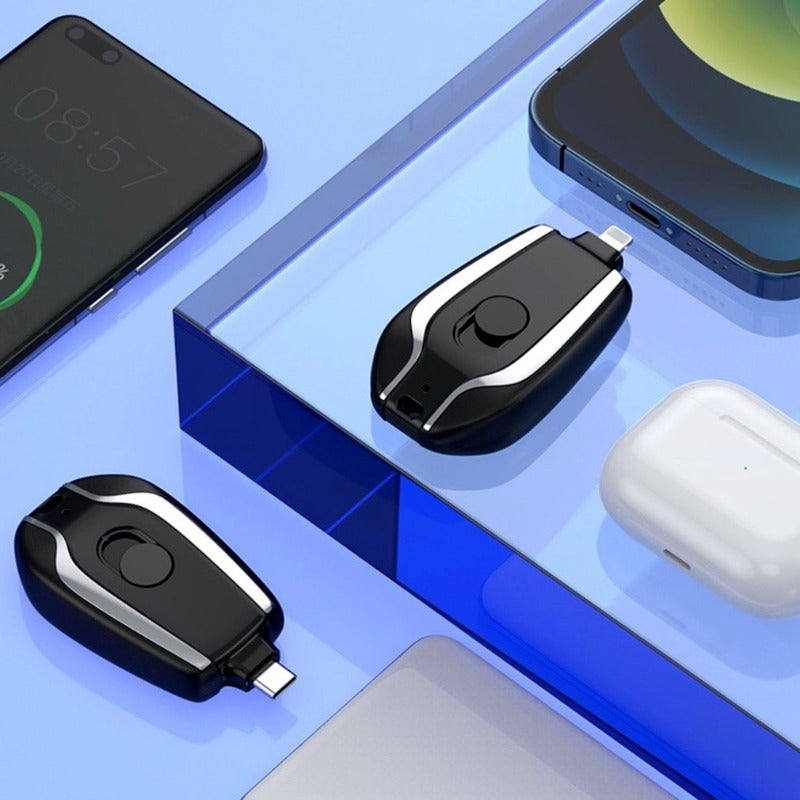New Power Pod Portable Emergency Keychain Power Bank for iPhone High Speed Instant Plug and Play Compact External Backup Battery Mobile Accessory Pod