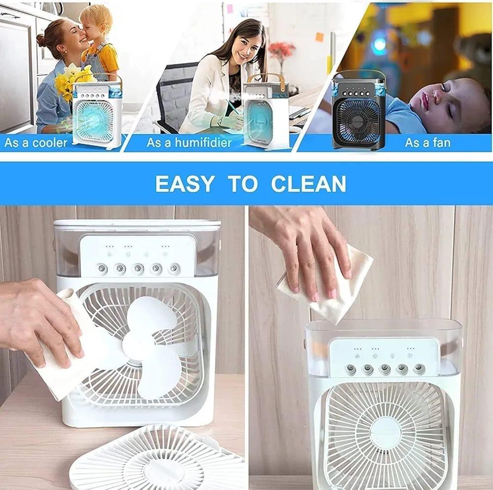 Mini Air Cooling Fan Portable Fan Copper Motor High Power Support Strong Airflow Large Size Cooling - Box Size 11 Inch