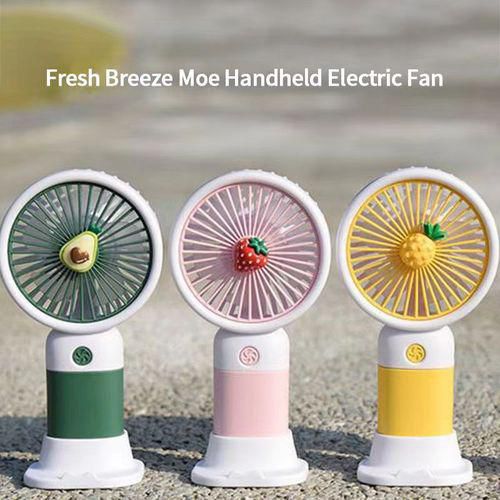 Premium Large Size Portable Handheld Fan – High-Speed USB Rechargeable Cooling Fan with Cute Fruit Design (Random Color & Box)