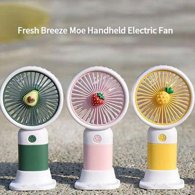 Premium Large Size Portable Handheld Fan – High-Speed USB Rechargeable Cooling Fan with Cute Fruit Design (Random Color & Box)