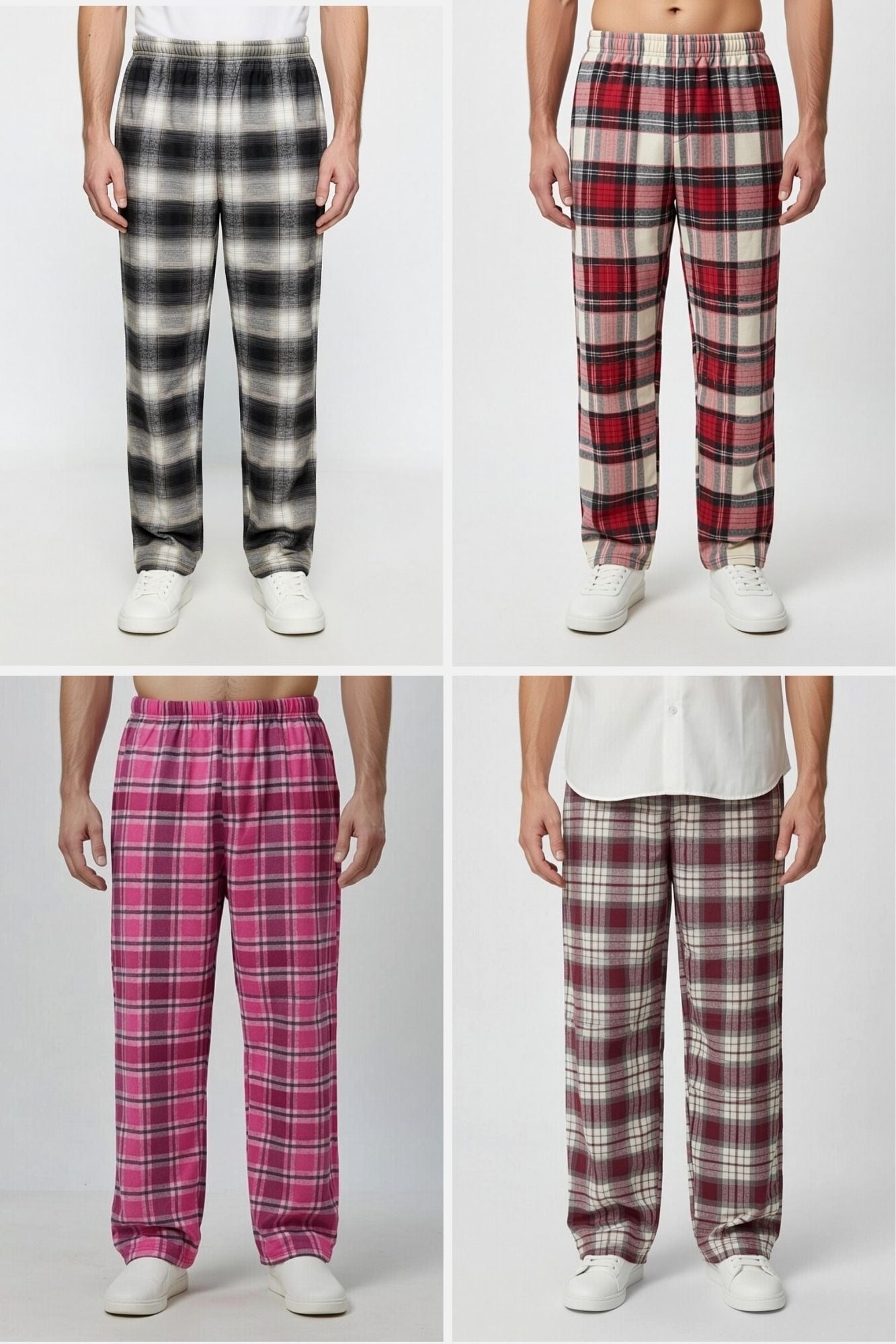 Men Checked Pajama Trousers – Comfortable Cotton Sleepwear & Home Wear Trouser for Men and Boys Soft Relax Fit Lounge Pants
