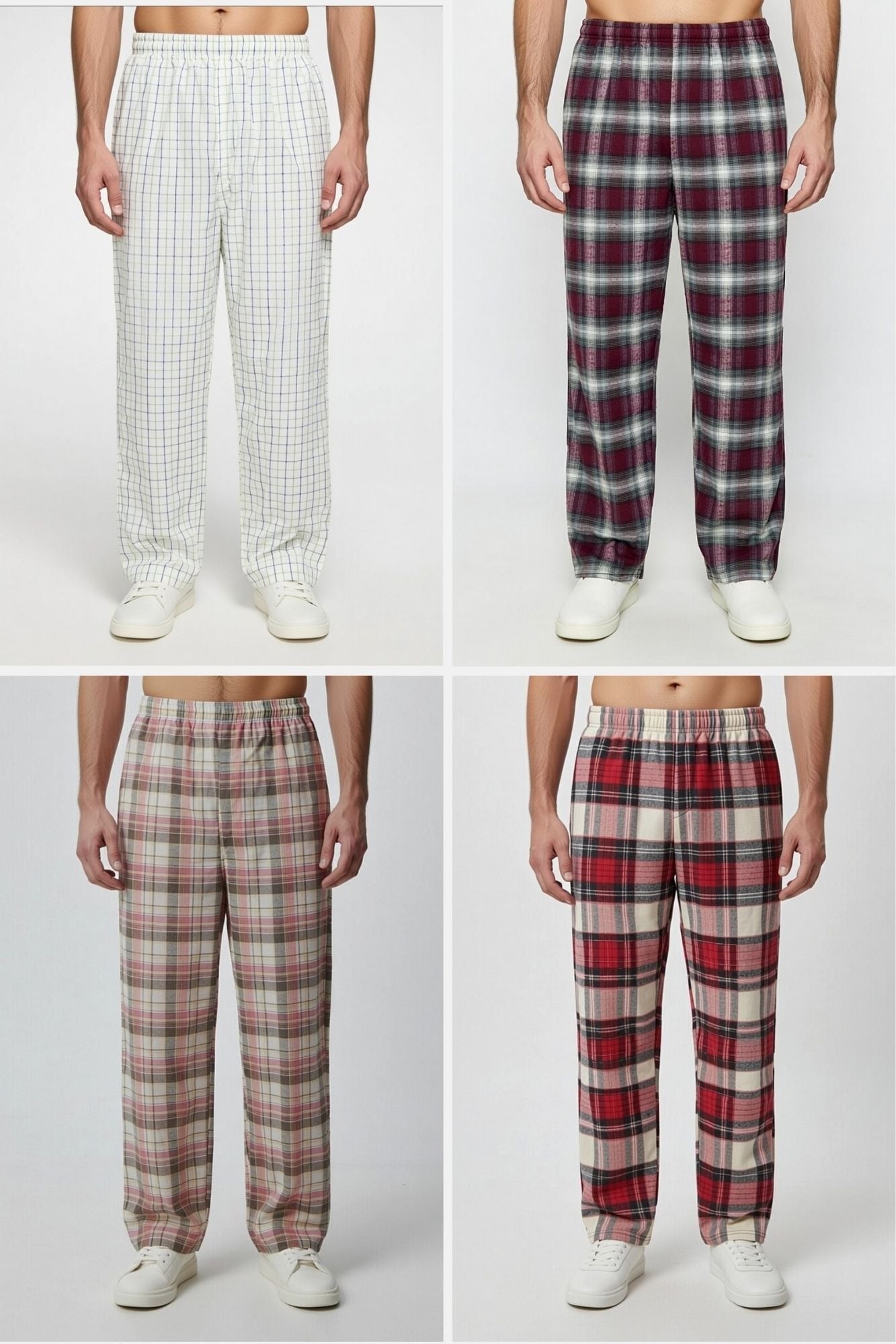 Men Checked Pajama Trousers – Comfortable Cotton Sleepwear & Home Wear Trouser for Men and Boys Soft Relax Fit Lounge Pants