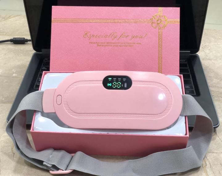 Portable Menstrual Heating Pad Smart Warm Palace Belt – Cordless Cramp Relief Massager Vibration Waist Trimmer