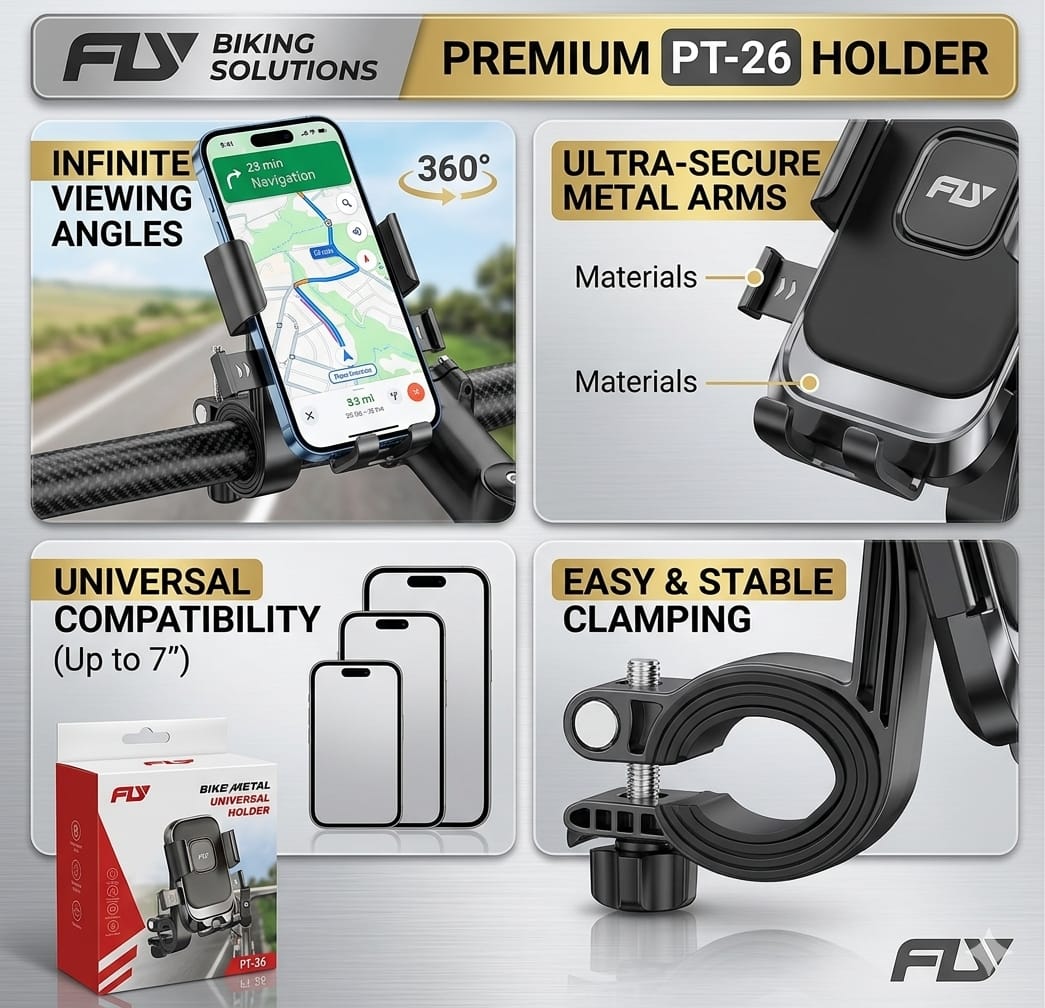 Premium Foldable Desktop Stand – Adjustable Height & Multi-Angle Portable Mount for All Mobiles & Tablets