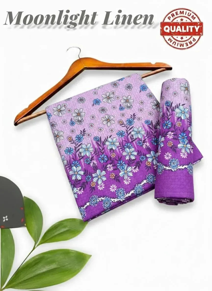 2 Pcs Women's Unstitched Printed Suit