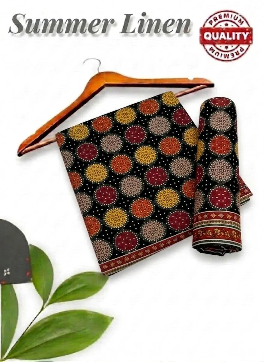 2 Pcs Women's Unstitched Printed Suit