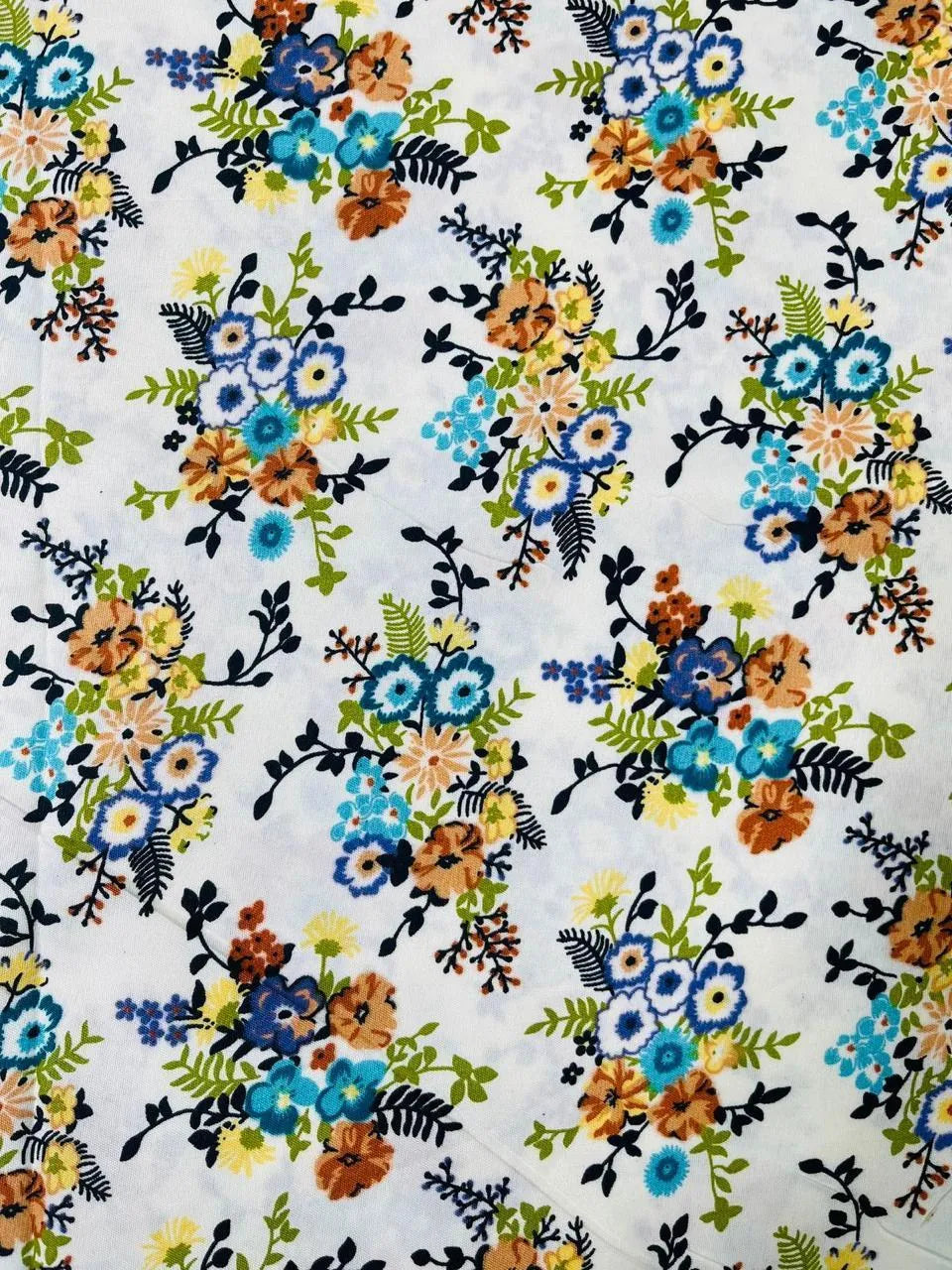 2 Pcs Women's Unstitched Printed Suit