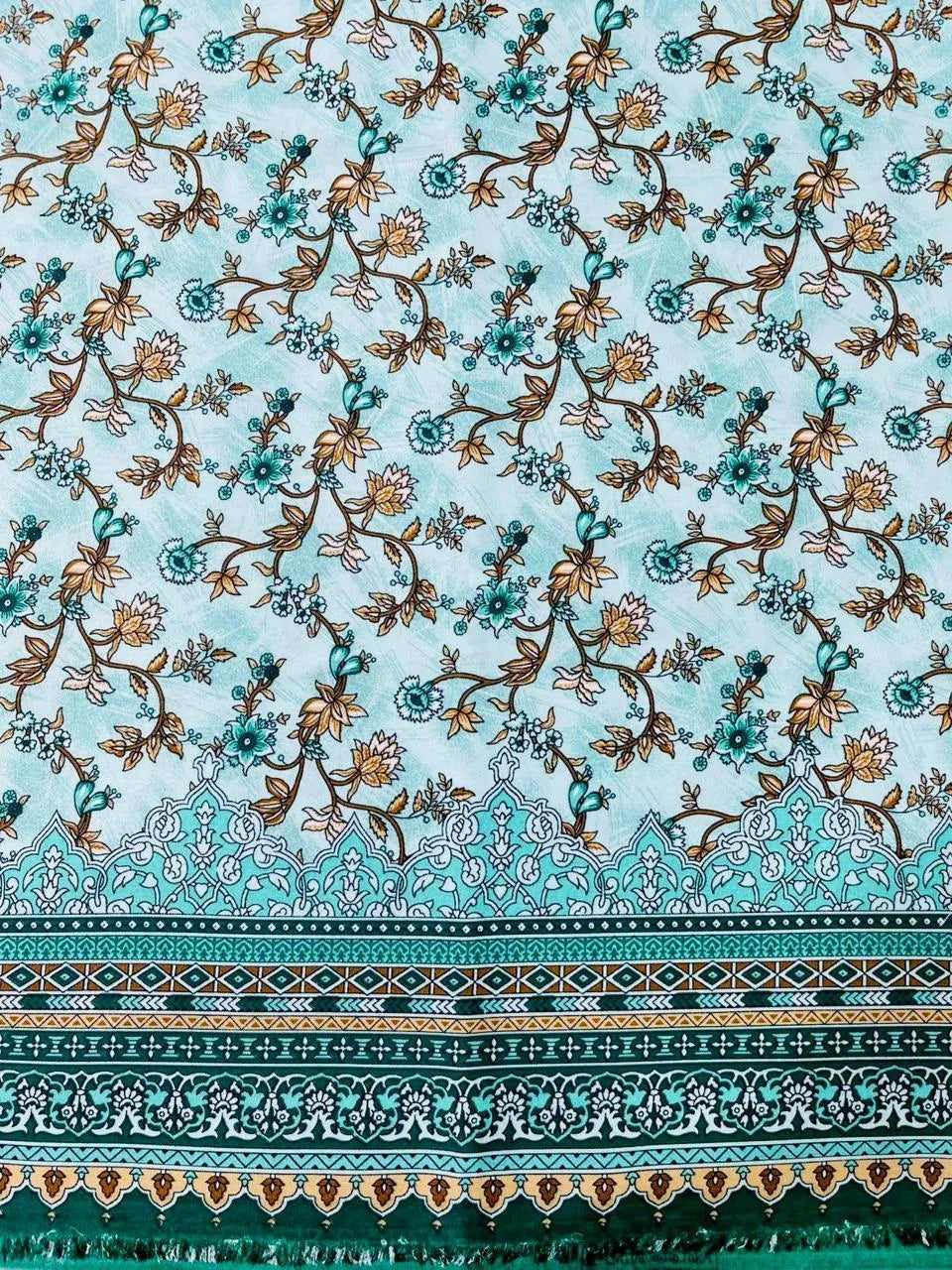 2 Pcs Women's Unstitched Printed Suit