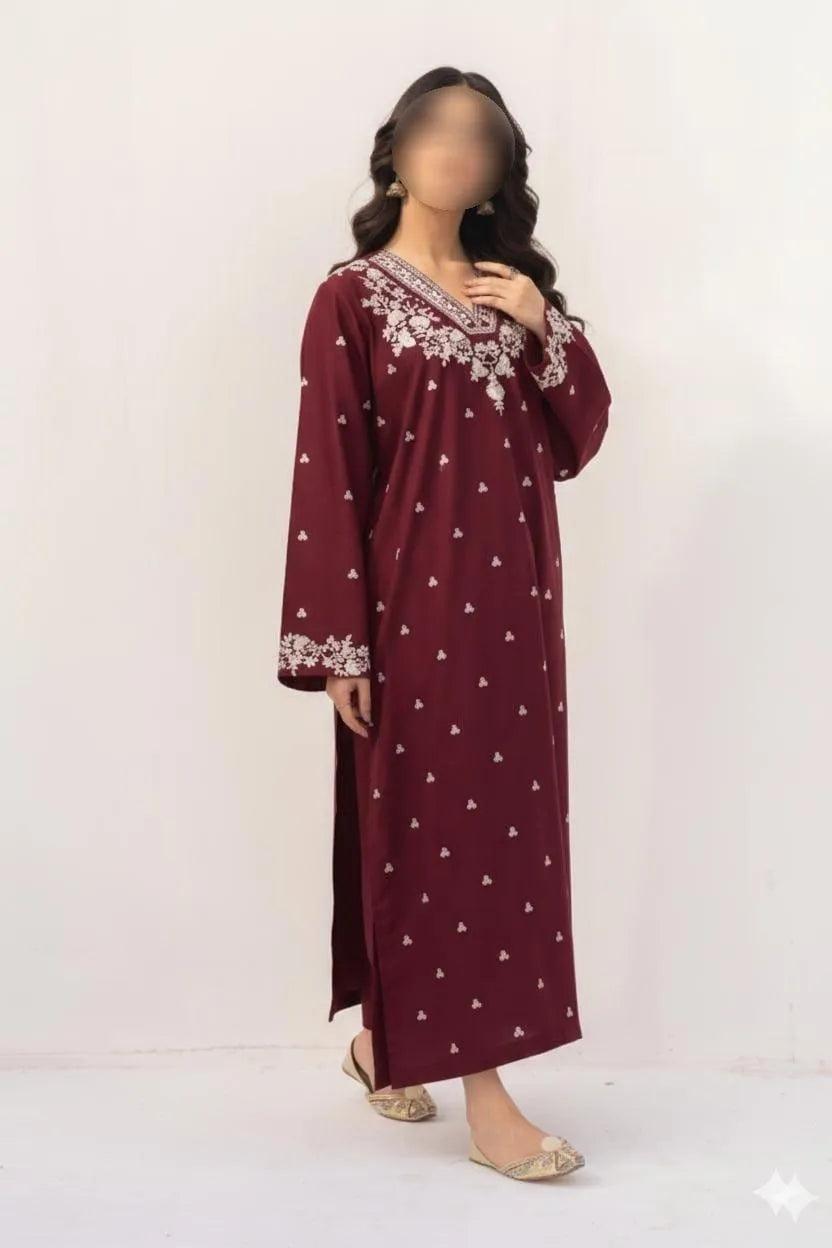 2 Pcs Women's Unstitched Embroidered Suit