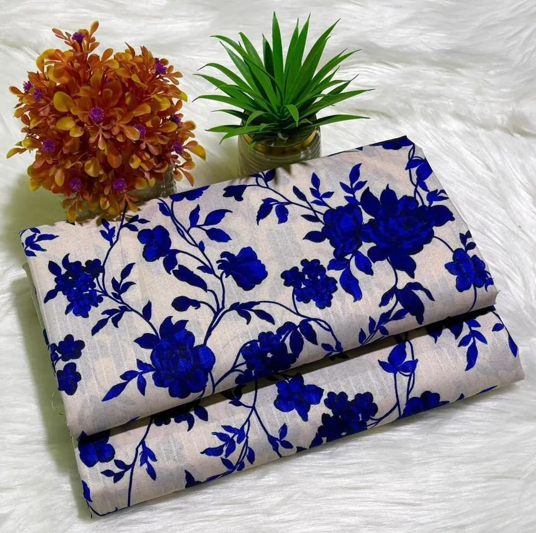 2 Pcs Women's Unstitched Printed Suit