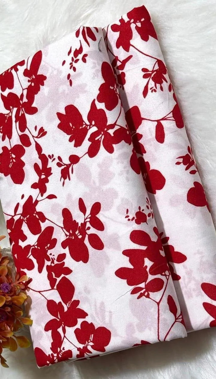 2 Pcs Women's Unstitched Printed Suit