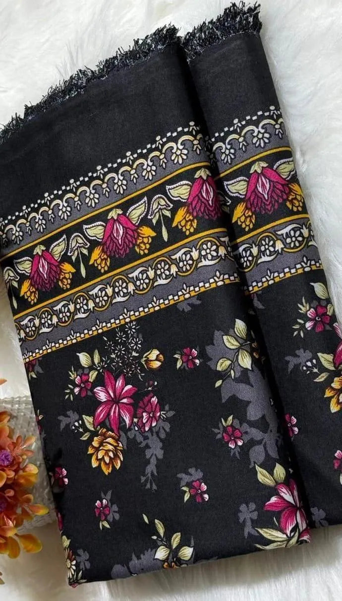 2 Pcs Women's Unstitched Printed Suit