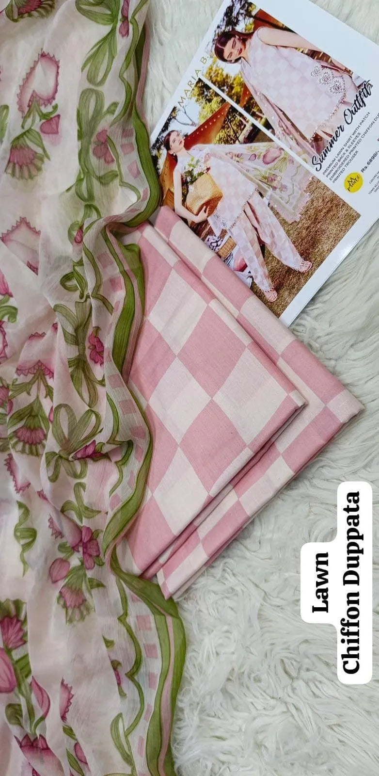 3 Pcs Women's Unstitched Printed Suit